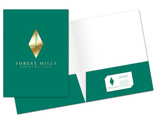Бумажные папки с логотипом компании
