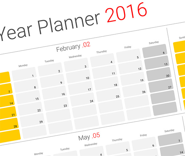 Корпоративный календарь на 2016 год
